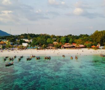 Boats at the shore in an island In Thailand