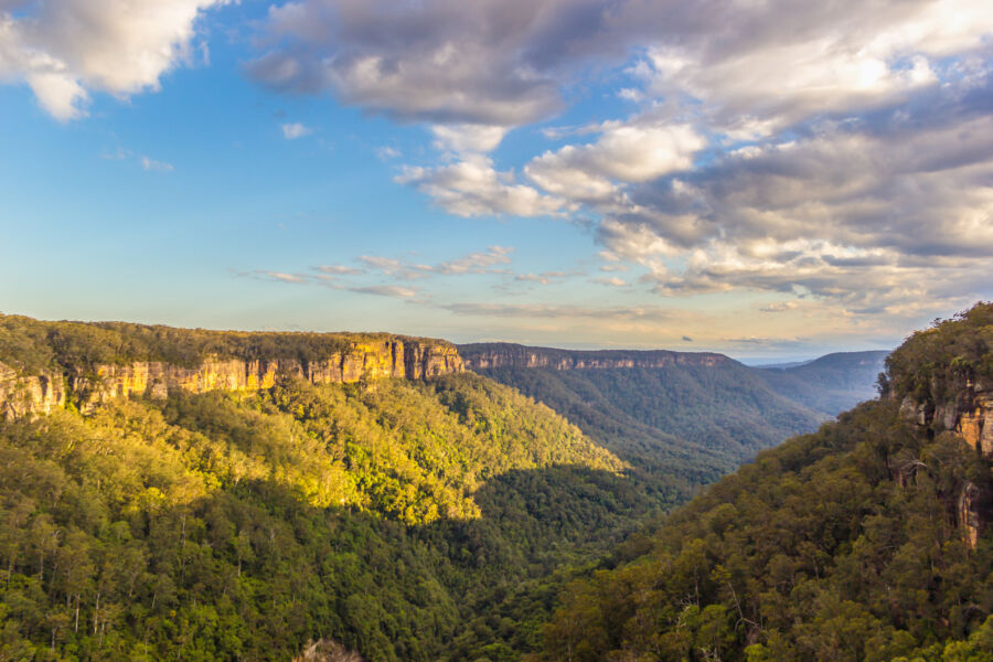 Landscape view of Kangaroo VAlley, NSW, Australia