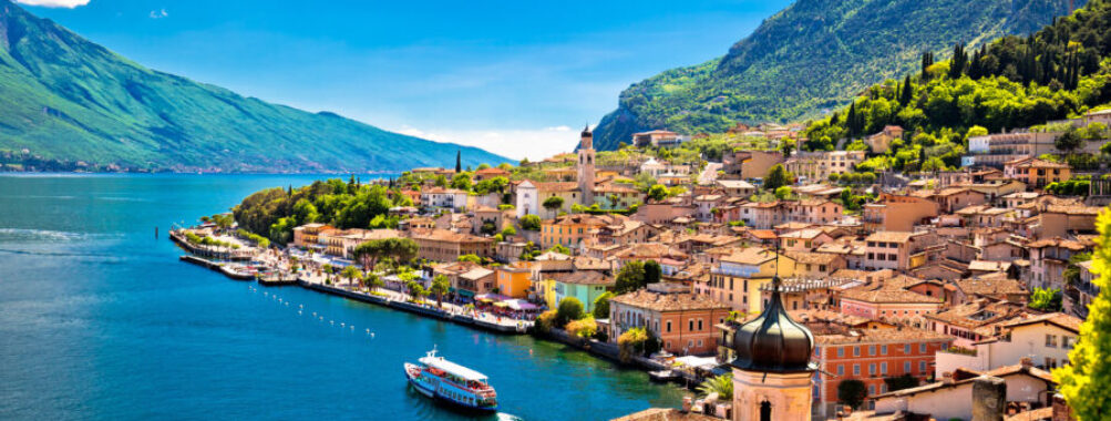 Limone sul Garda waterfront view, Lombardy region of Italy