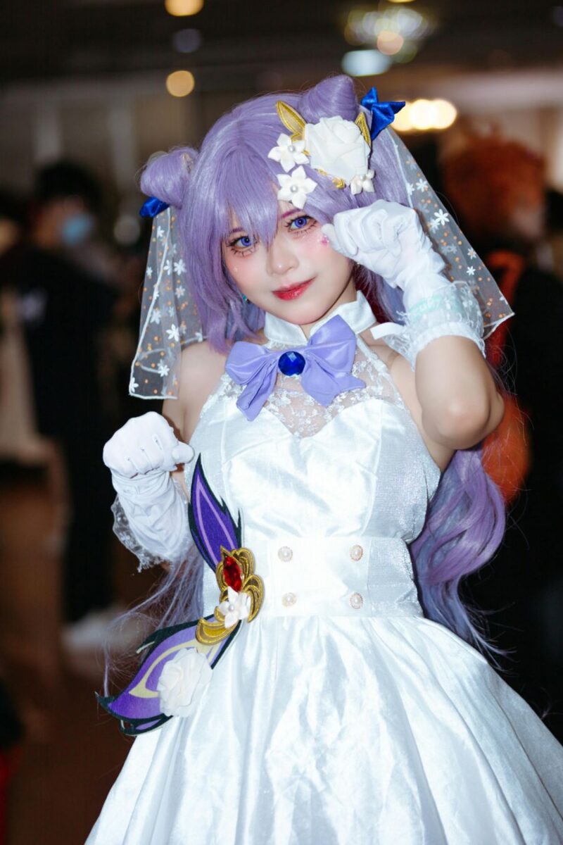 Vibrant anime cosplayer 