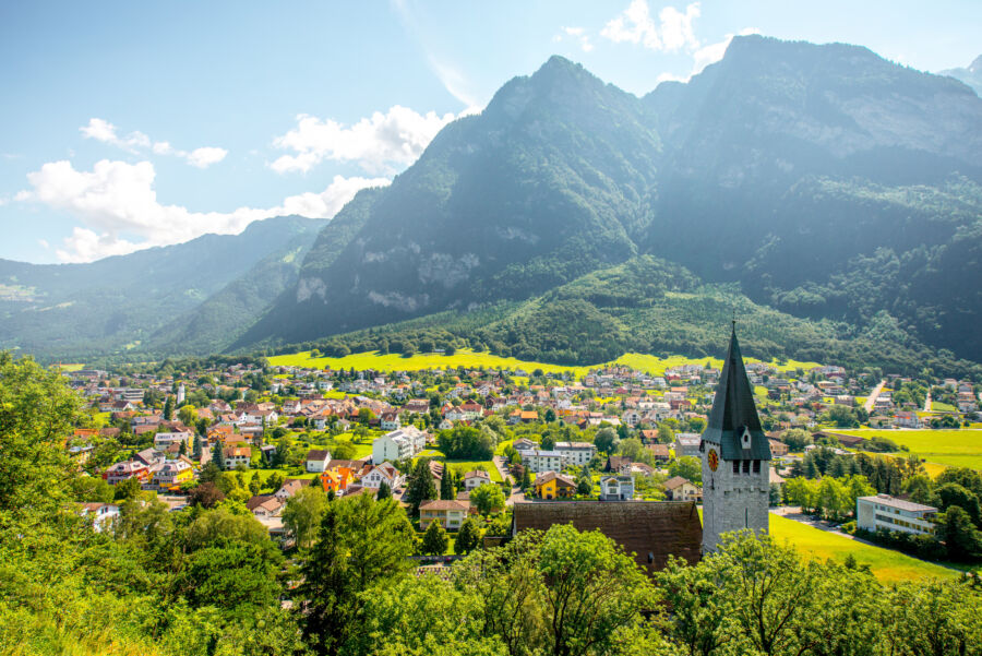 Balzers village in Liechtenstein