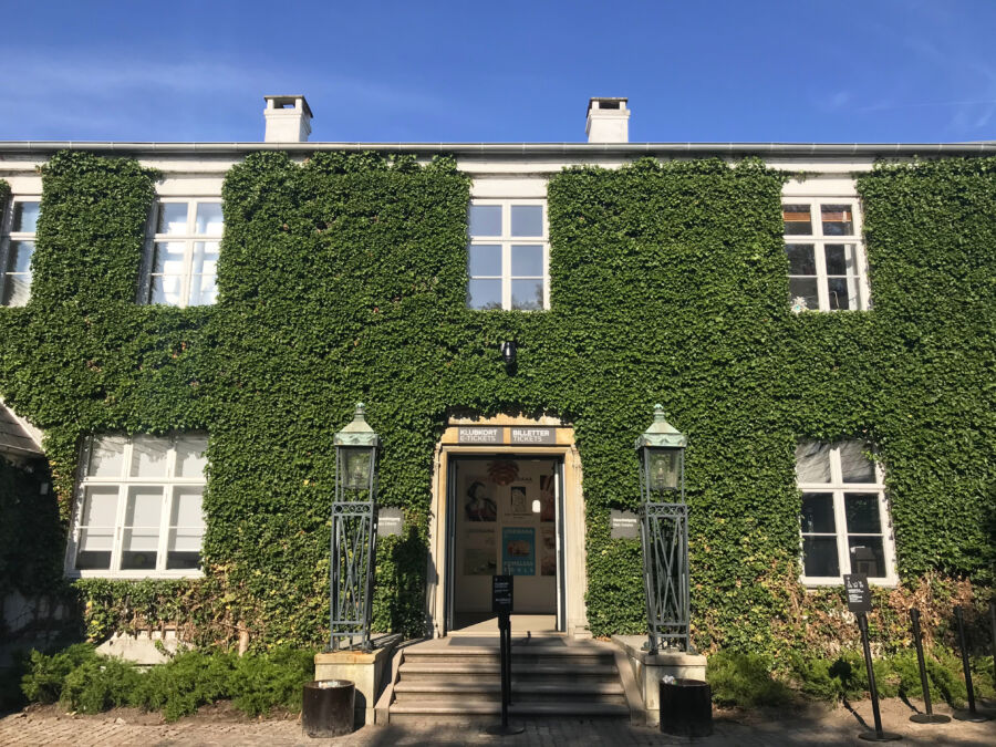 Exterior view of the Louisiana Museum of Modern Art in Helsingor, Denmark