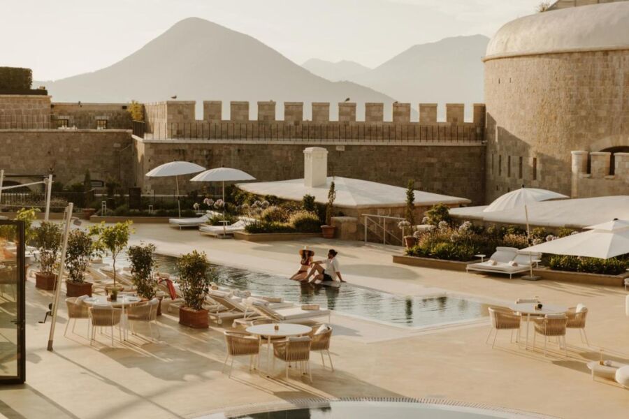 Pool amenity at the Mamula Island in Montenegro