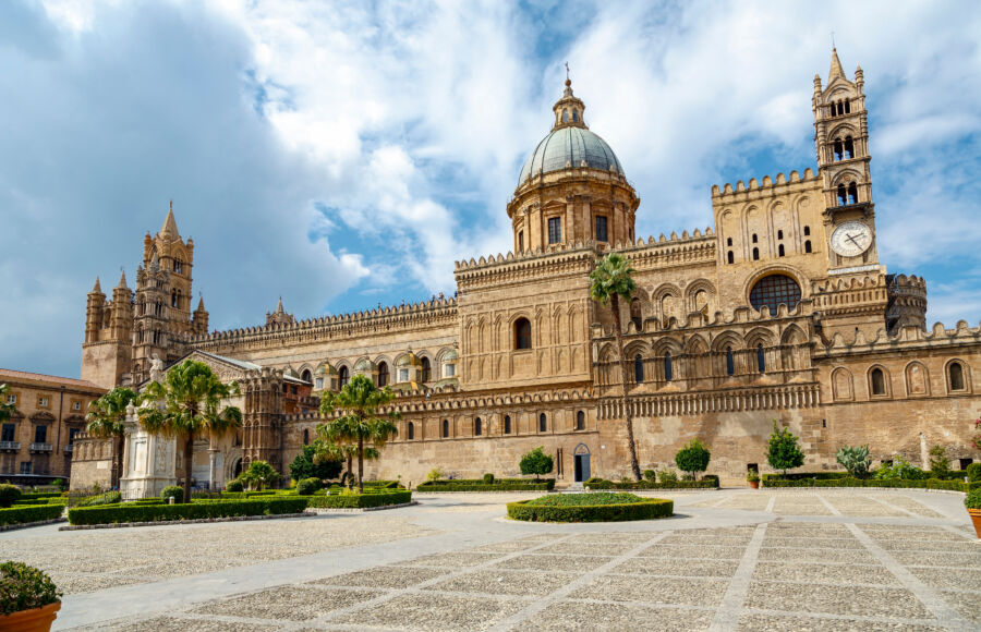 The Duomo di Monreale, an architectural marvel in Sicily, Italy, features exquisite mosaics and is situated near Palermo