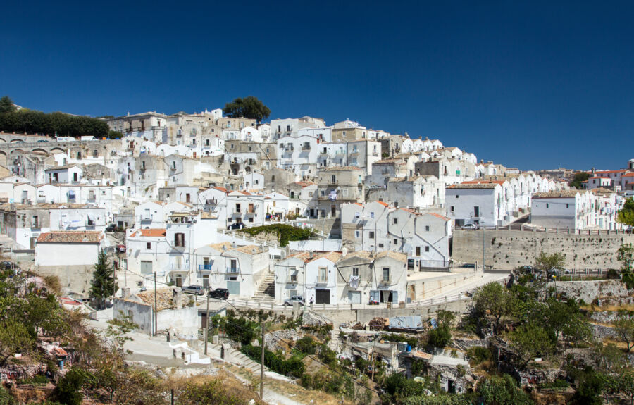 The Sanctuary of Monte Sant'Angelo sul Gargano, a revered Catholic site, is perched on Mount Gargano in Italy, rich in history