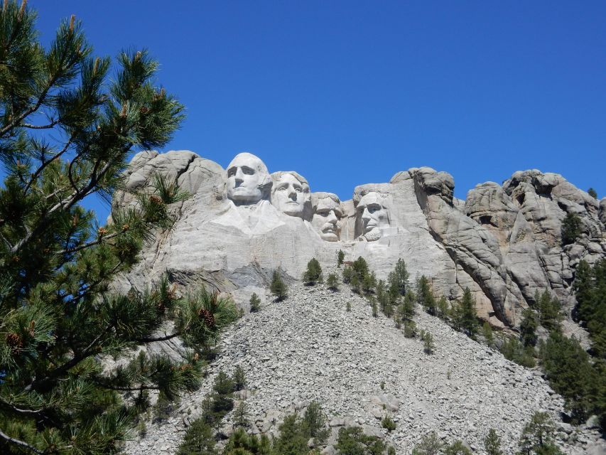 Mount Rushmore National Memorial with Presidents carved heads in South Dakota