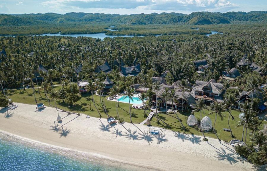 Aerial view of the Nay Palad Hideaway, Siargao accommmodation