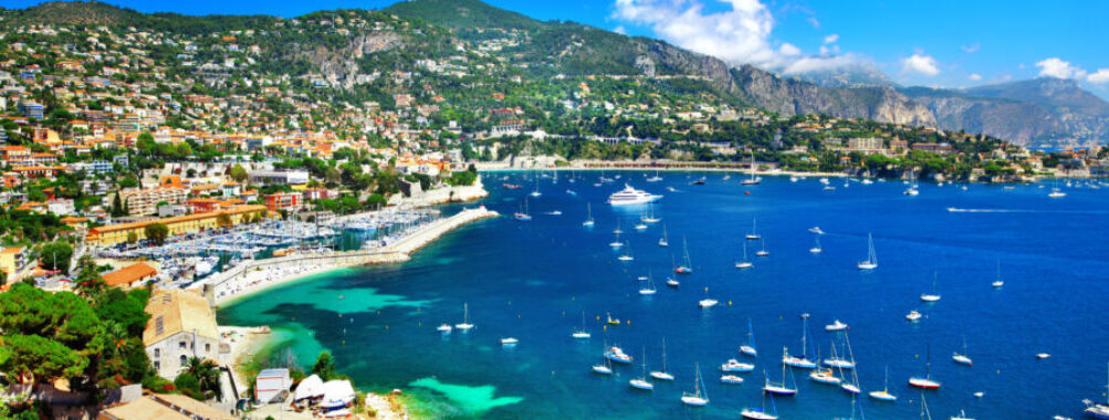 azure coast of France - panoramic view of Nice