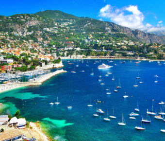 azure coast of France - panoramic view of Nice