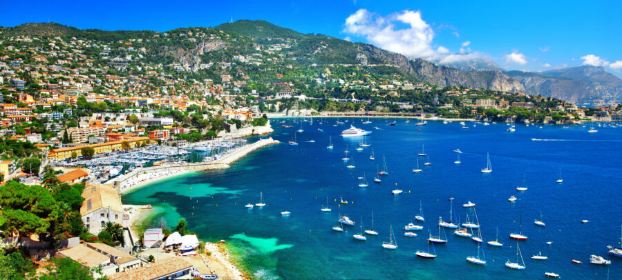 azure coast of France - panoramic view of Nice