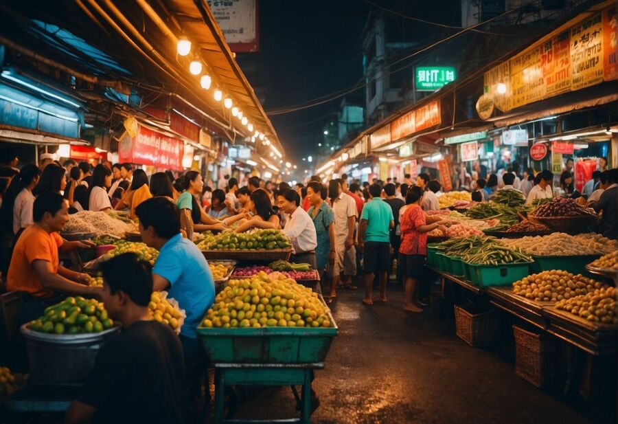 night market bustling