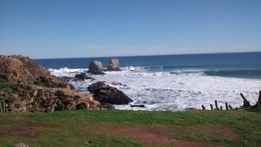 Playa Punta del Lobos, Chile panoramic view