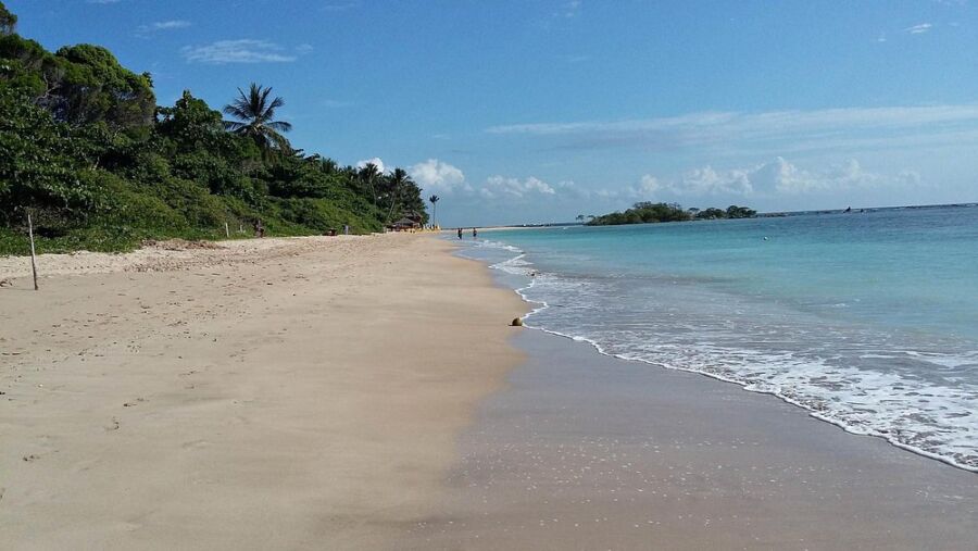 Panoramic view of the Quarta Praia, Morro de São Paulo, Brazil