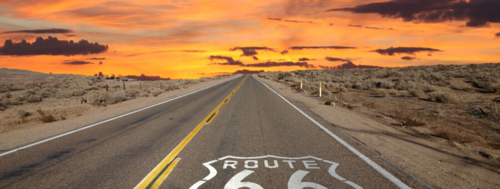 Route 66 Mojave Desert Storm Sky