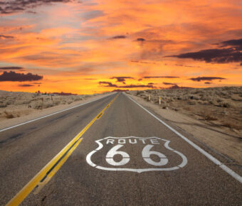 Route 66 Mojave Desert Storm Sky