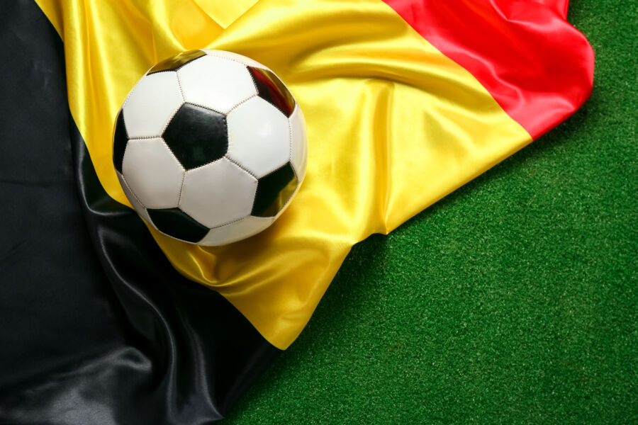 soccer ball belgium flag