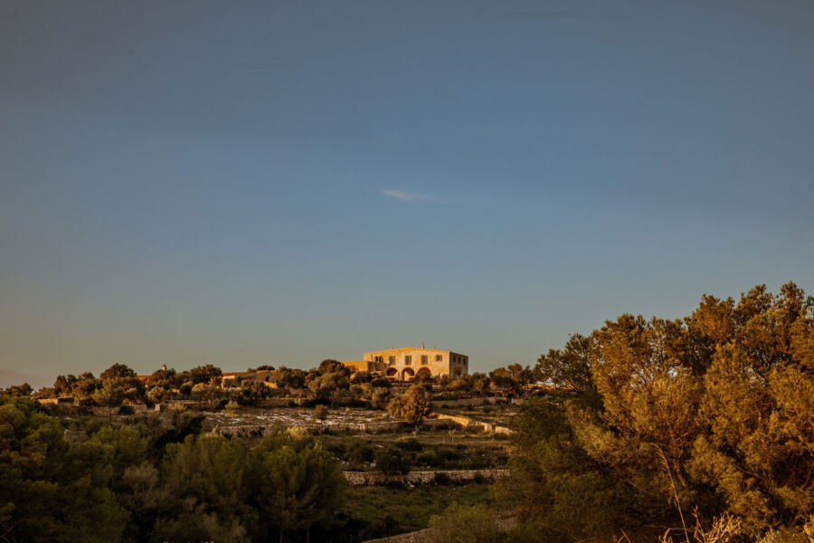 Panoramic view of the Son Blanc Farmhouse Menorca