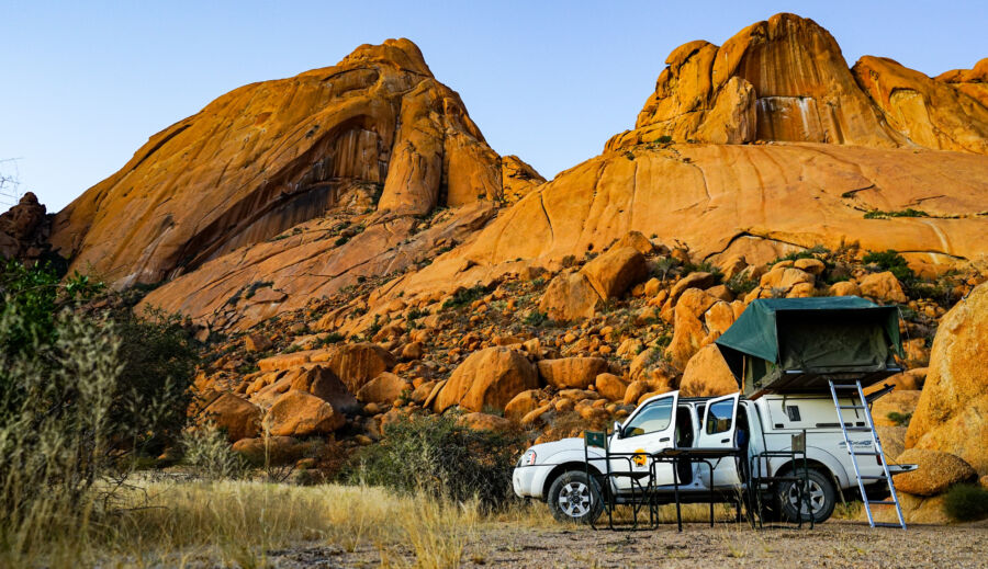 Camping in Spitzkoppe, Namibia