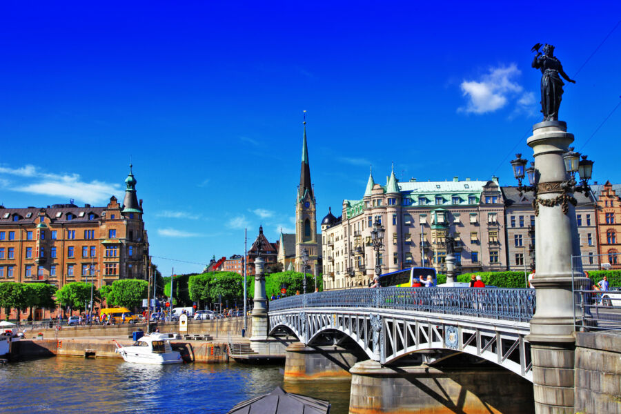 Scenic canals of Stockholm, Sweden, showcasing the beauty of the European Union and its vibrant culture