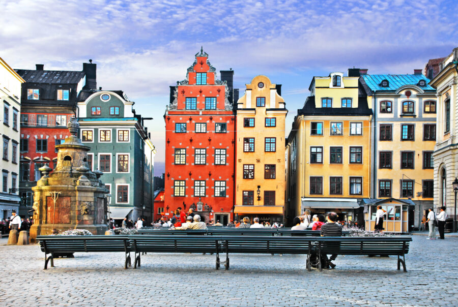 Historic architecture in Stockholm's Old Town, showcasing European Union influences and the charm of Sweden