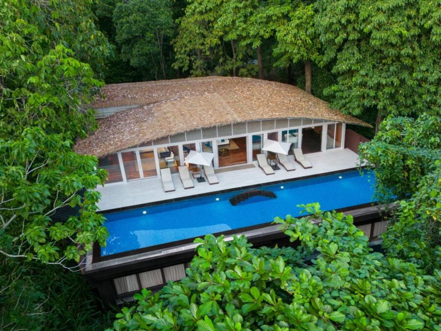 Aerial view of the Taj Exotica Resort & Spa, Andamans