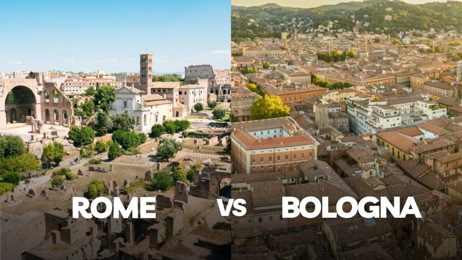 Rome vs Bologna comparison 