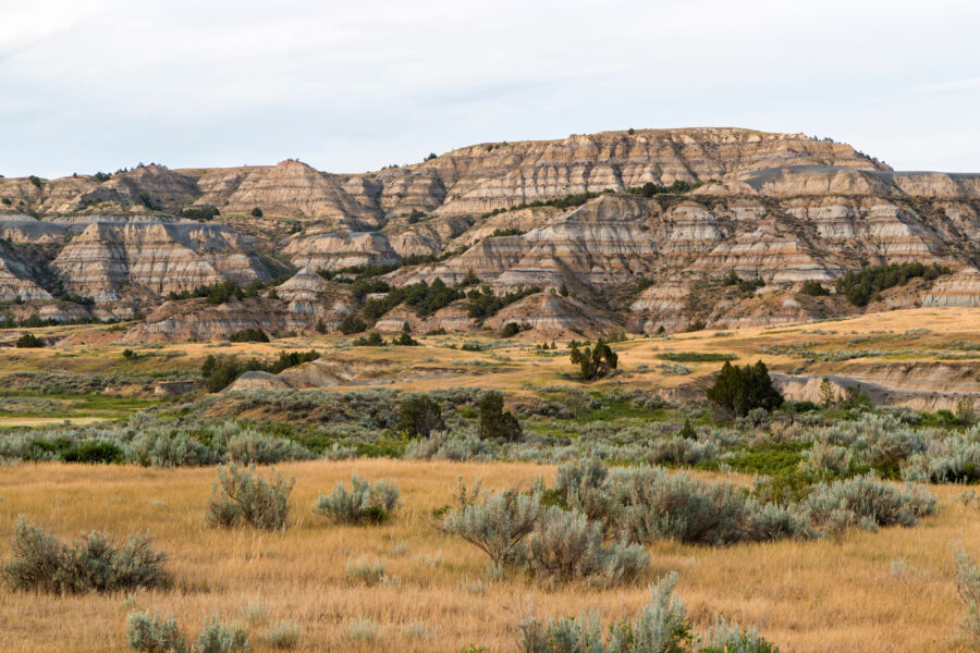 Landscape view of Theodore Roosevelt National Park (North Dakota).