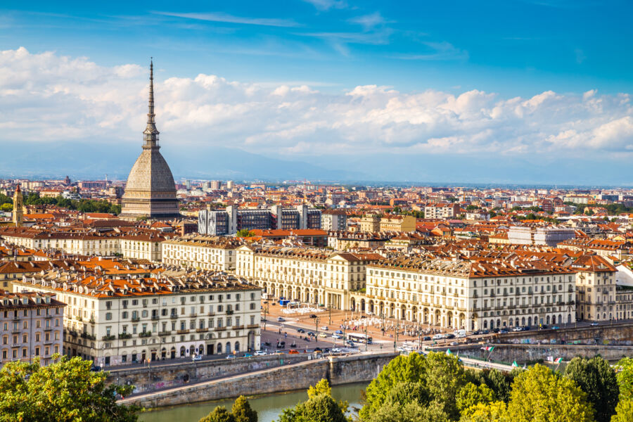 View of Turin centre with Mole Antonelliana-Italy