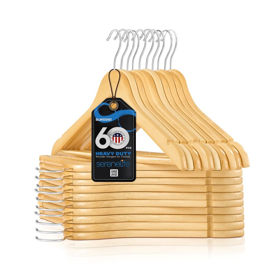 SereneLife Wooden Hangers